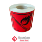 Preview: Gefahrgutaufkleber Klasse 3, 10x10 cm, PE-Folie, FLAMMABLE LIQUID